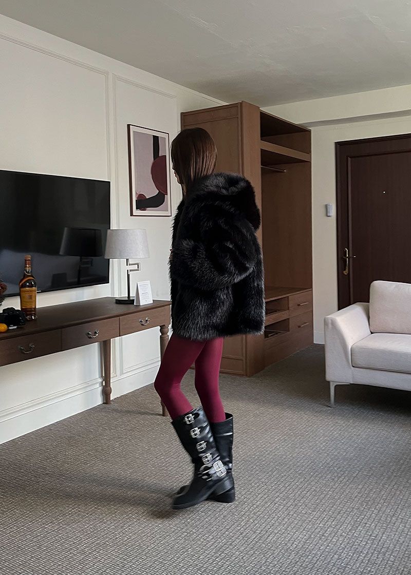 HOLIDAY HOOD FUR JACKET