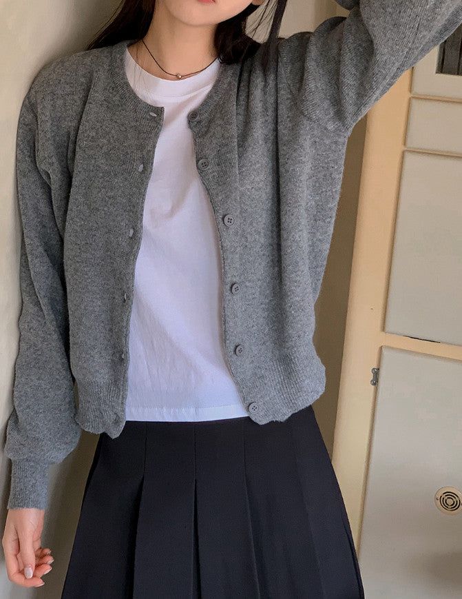 Basic Spring Round Knit Cardigan (10color)