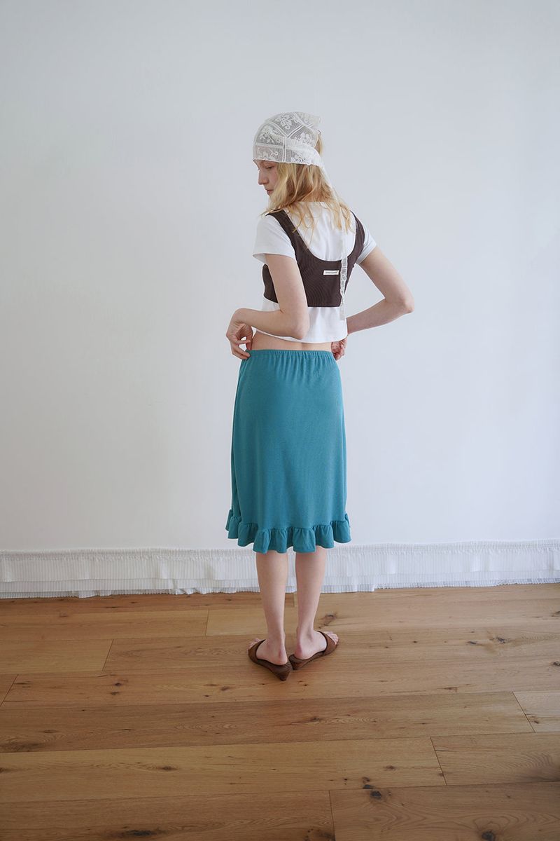 Layered bustier top_brown
