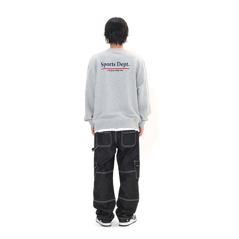 Sport Dept Flocking Logo Sweatshirt - Melange Grey