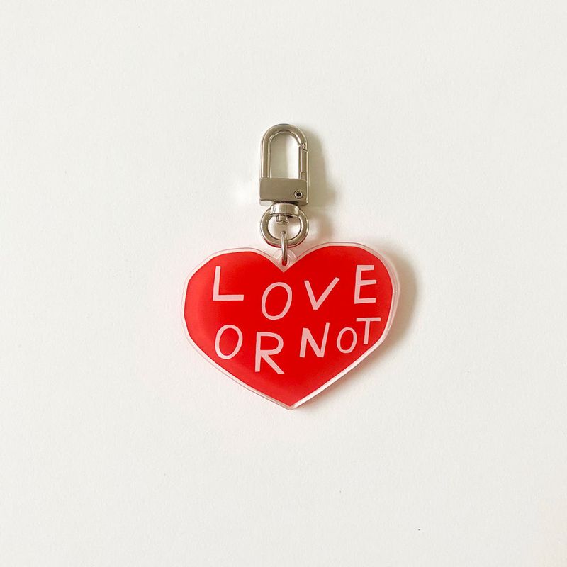 Red Loveornot Keyring