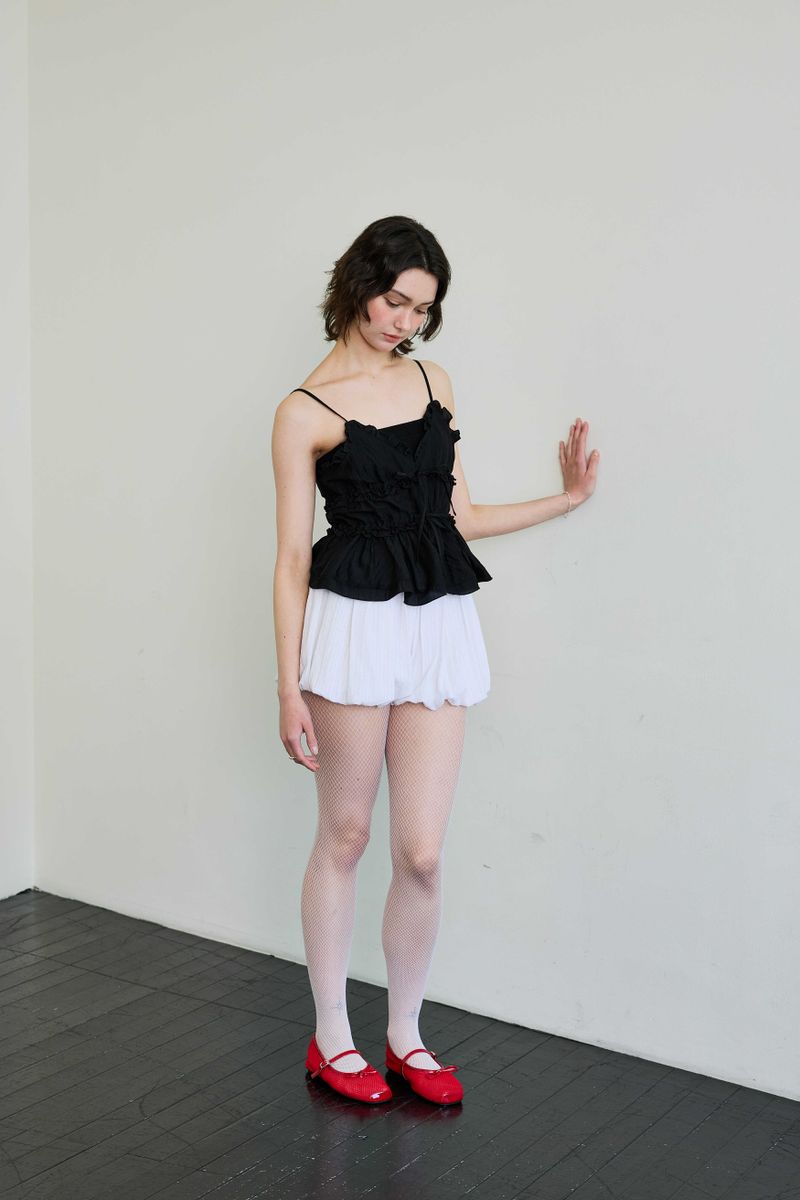 CUDDLY BALLOON SKIRT PANTS / WHITE