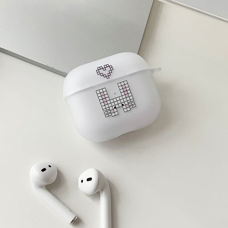 Pink - Square Rabbit AirPods Case_matt