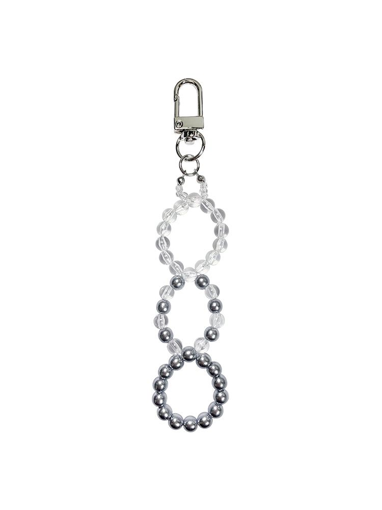 Triple Circles Gray Key-ring