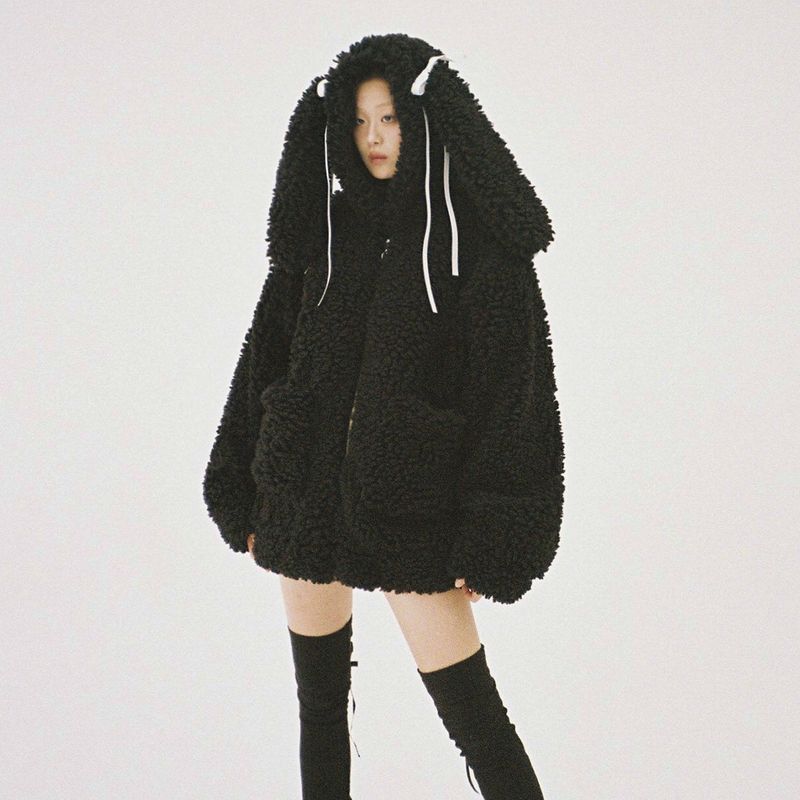 Sleepy Bunny Jacket - Black