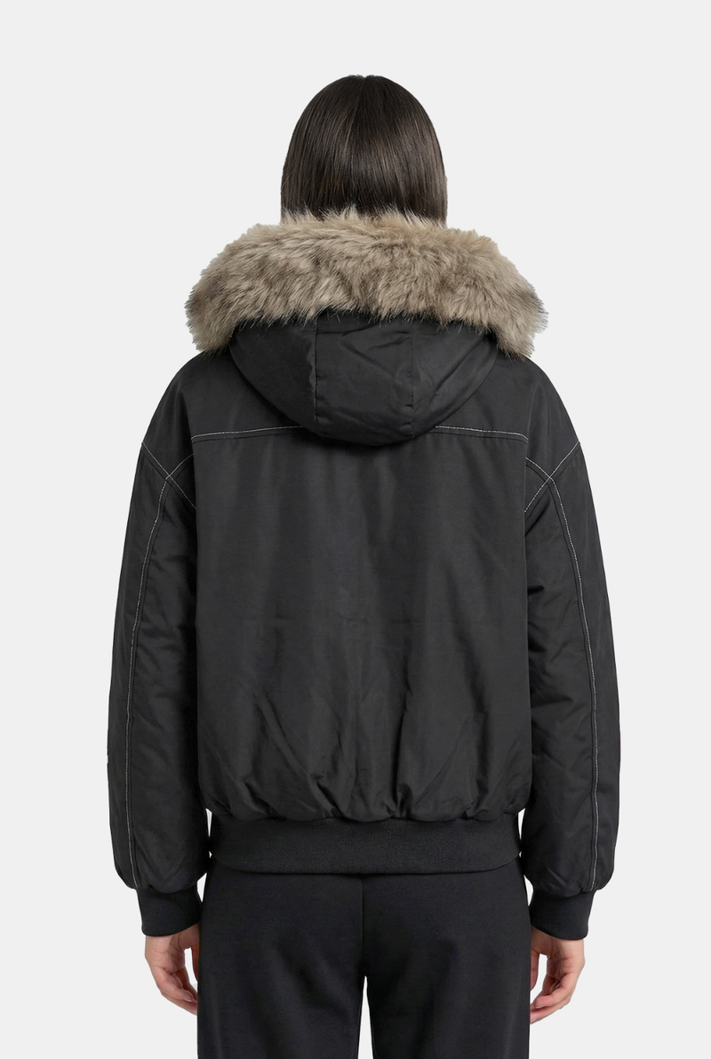 Berlin Fur Trimmed Padded Jumper