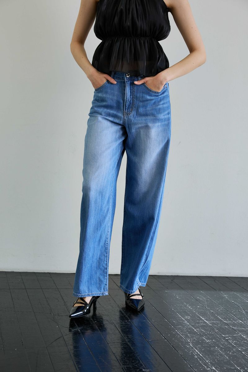 AZURE WIDE DENIM PANTS / BLUE