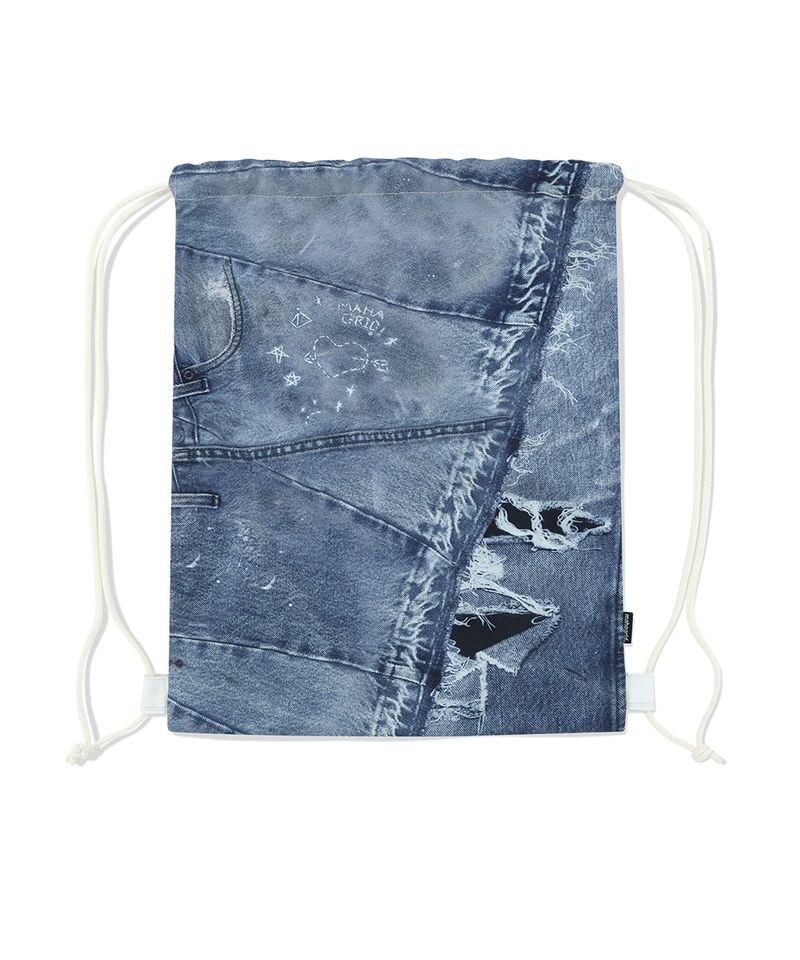 DENIM PRINTED GYM SACK