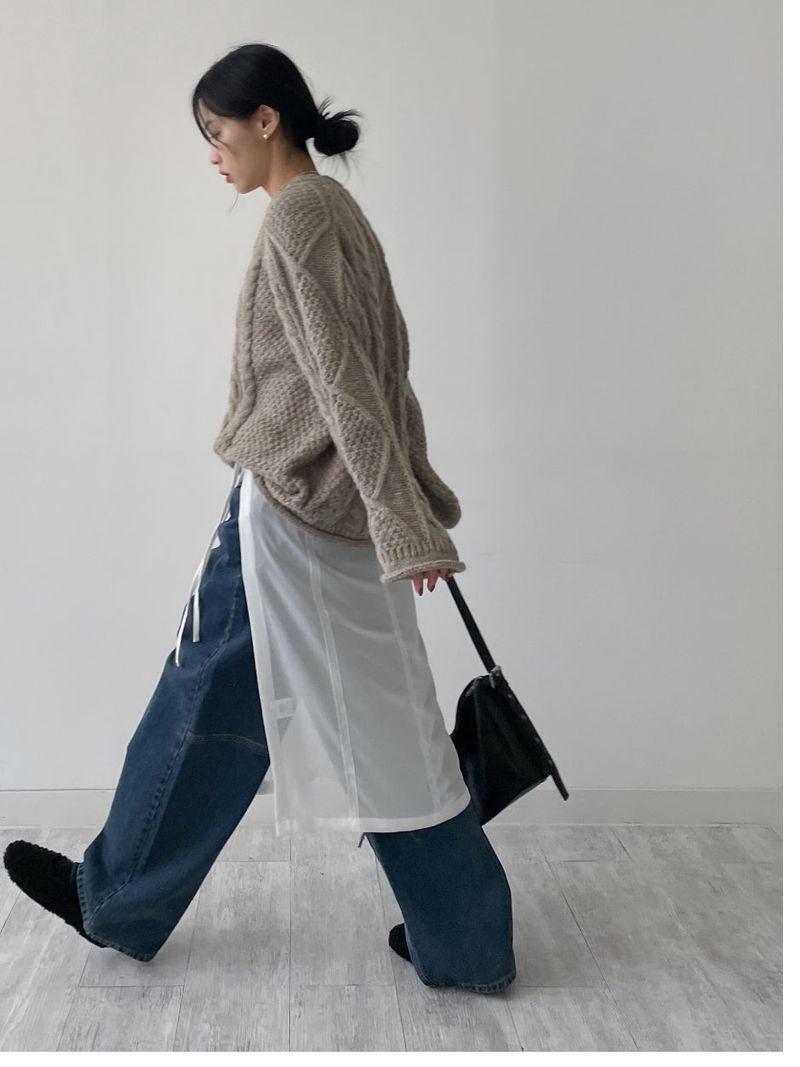 Rolling Cable Overfit Knit