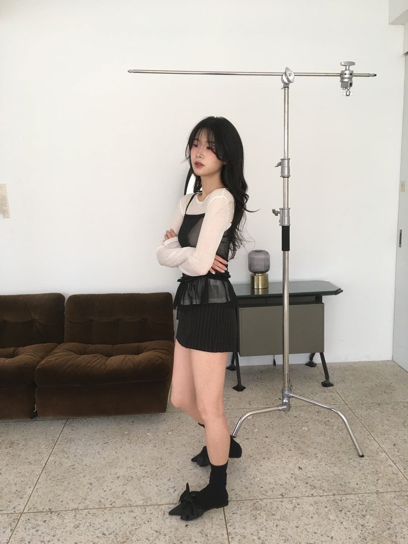 Stripe Skirt Pants