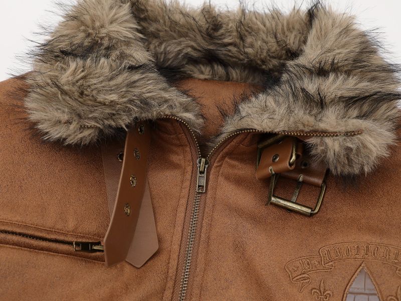 Berlin Leather Fur Collar Jacket
