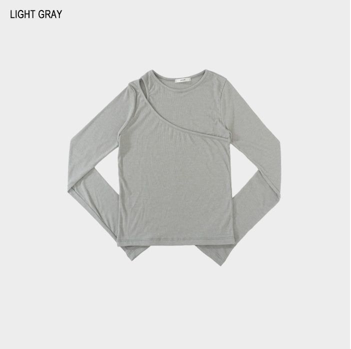 Curve slit ribbed top