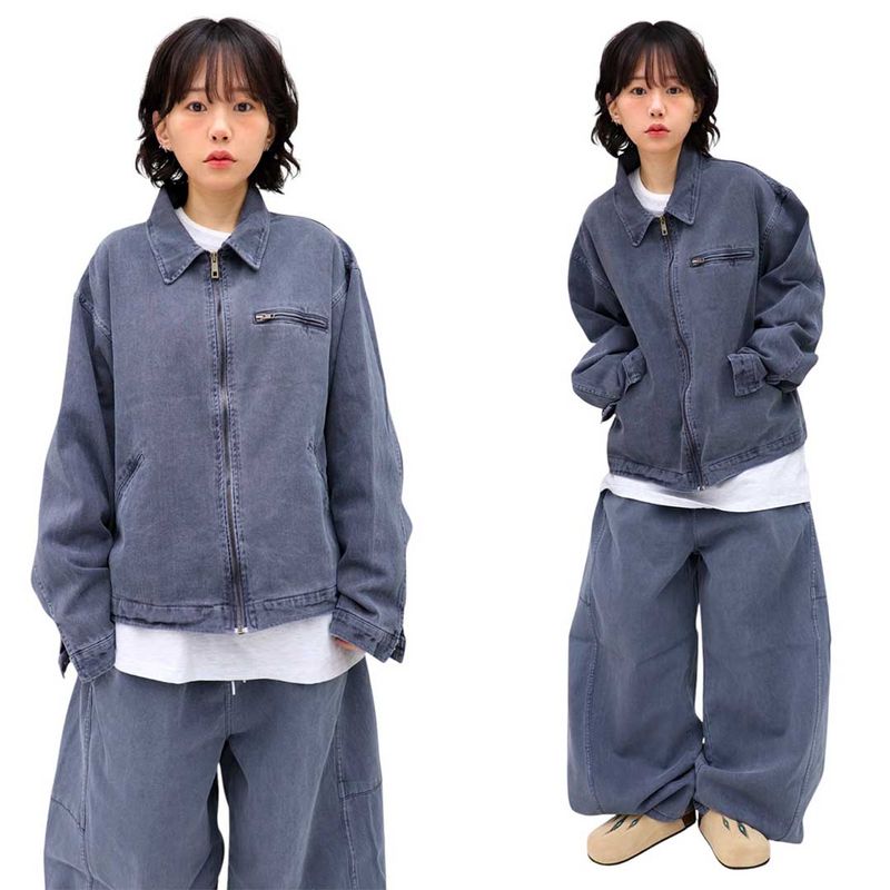 Oversized Pigment Work Jacket
