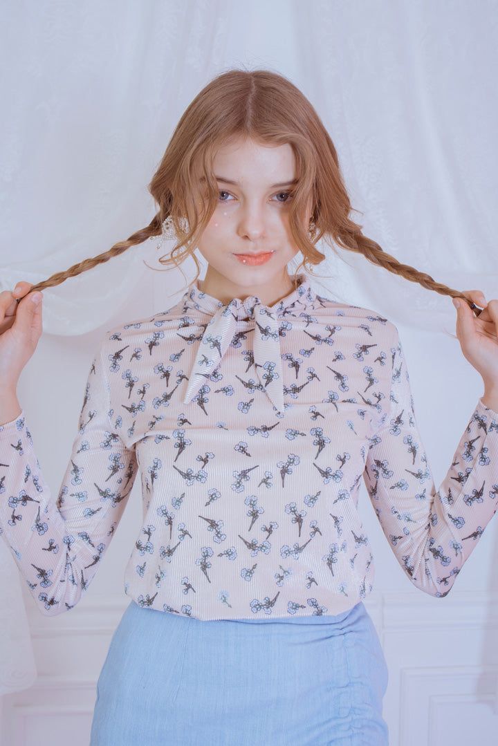 cattline(カトリーヌ)の「tie neck blouse(Tops)」