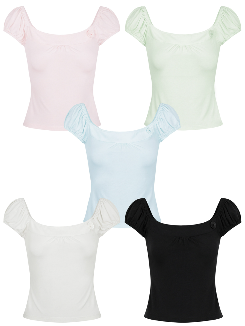 PALEJADE（ペールジェイド）の「Button Pendant Puff T（Tops）」
