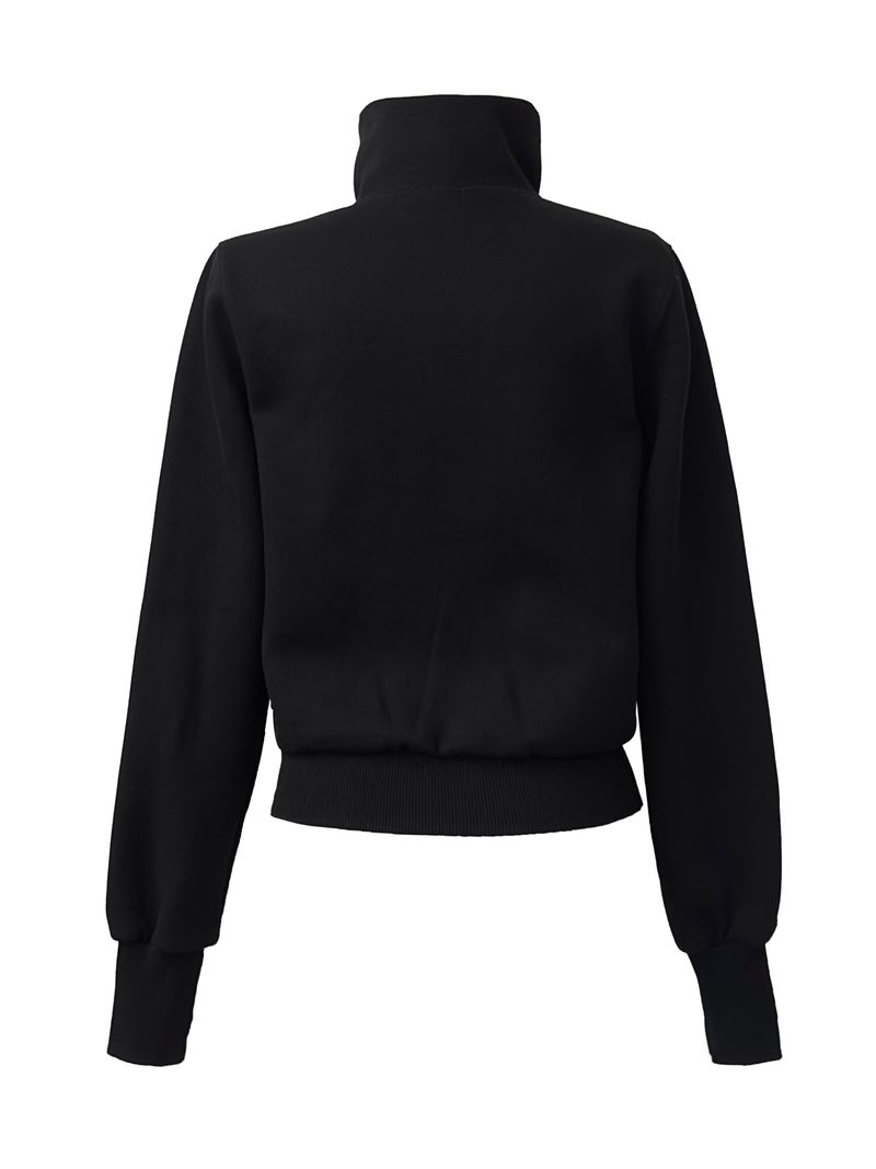 cross stud diagonal warmer zip-up (fleece-lined / 2color)