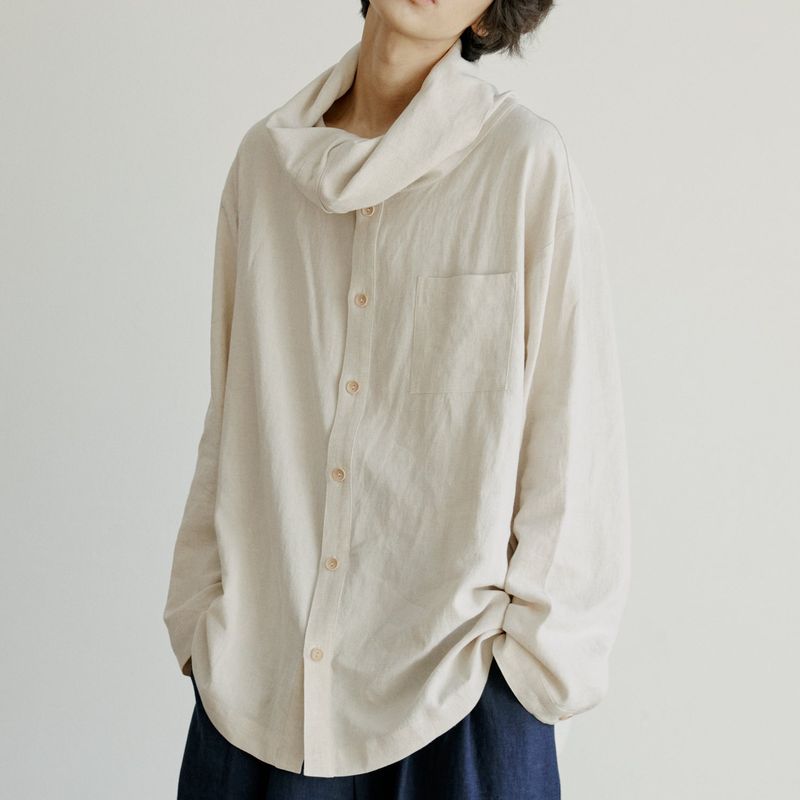 unisex muffler shirts beige