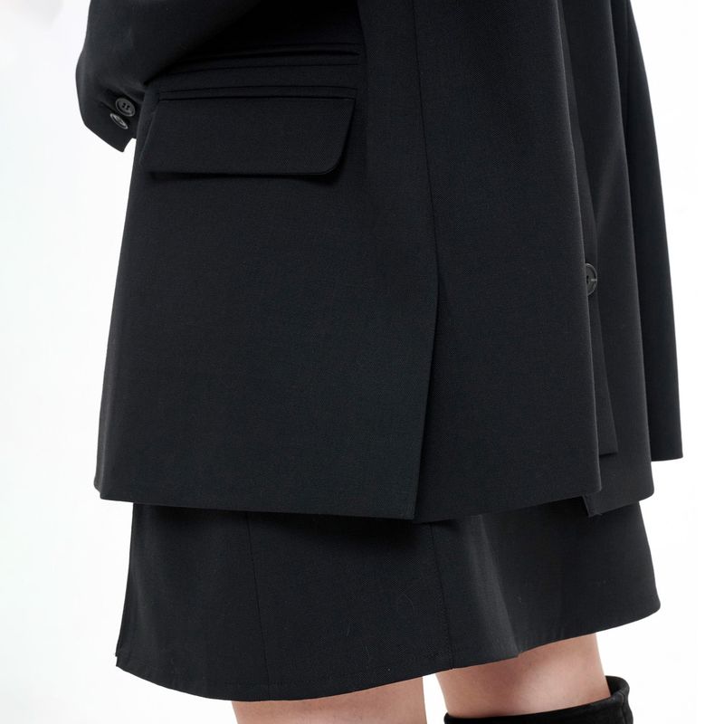 SLEEVE STRAP OVER FIT JACKET(BLACK)