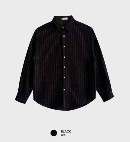 Look Leito Natural Linen Sheersucker Striped Shirt