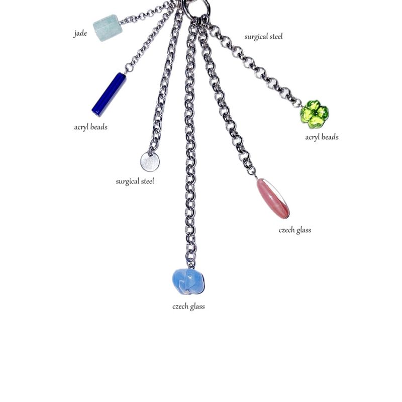 gemstone chain keyring 001