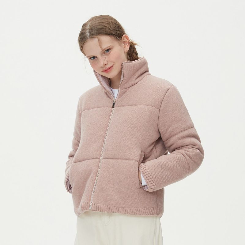 WARM PUFFER KNIT PADDING_PINK
