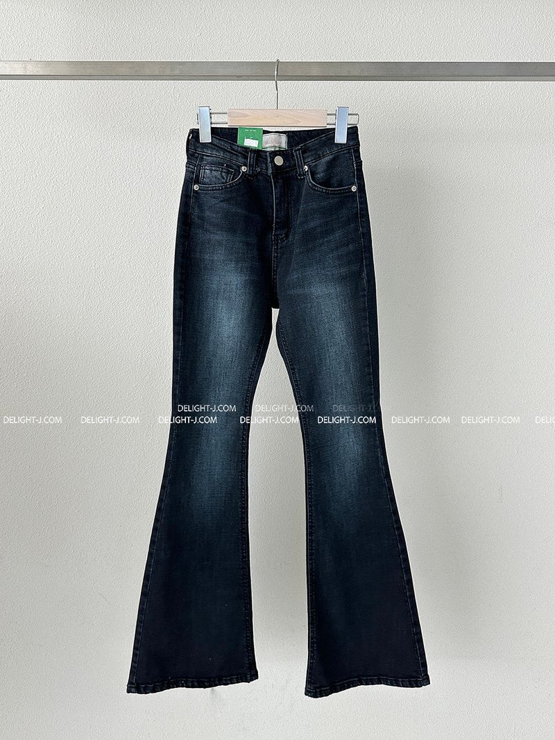 blue dark blue bootcut jeans