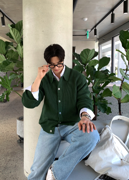 hyper washable hachi kara knit cardigan