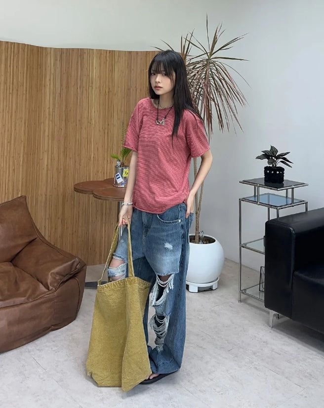 Rudd Distressed Washed Denim Pants