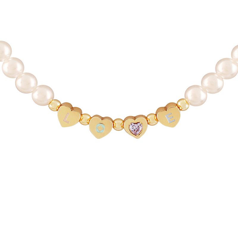 LoVe INITIAL PEARL NECKLACE