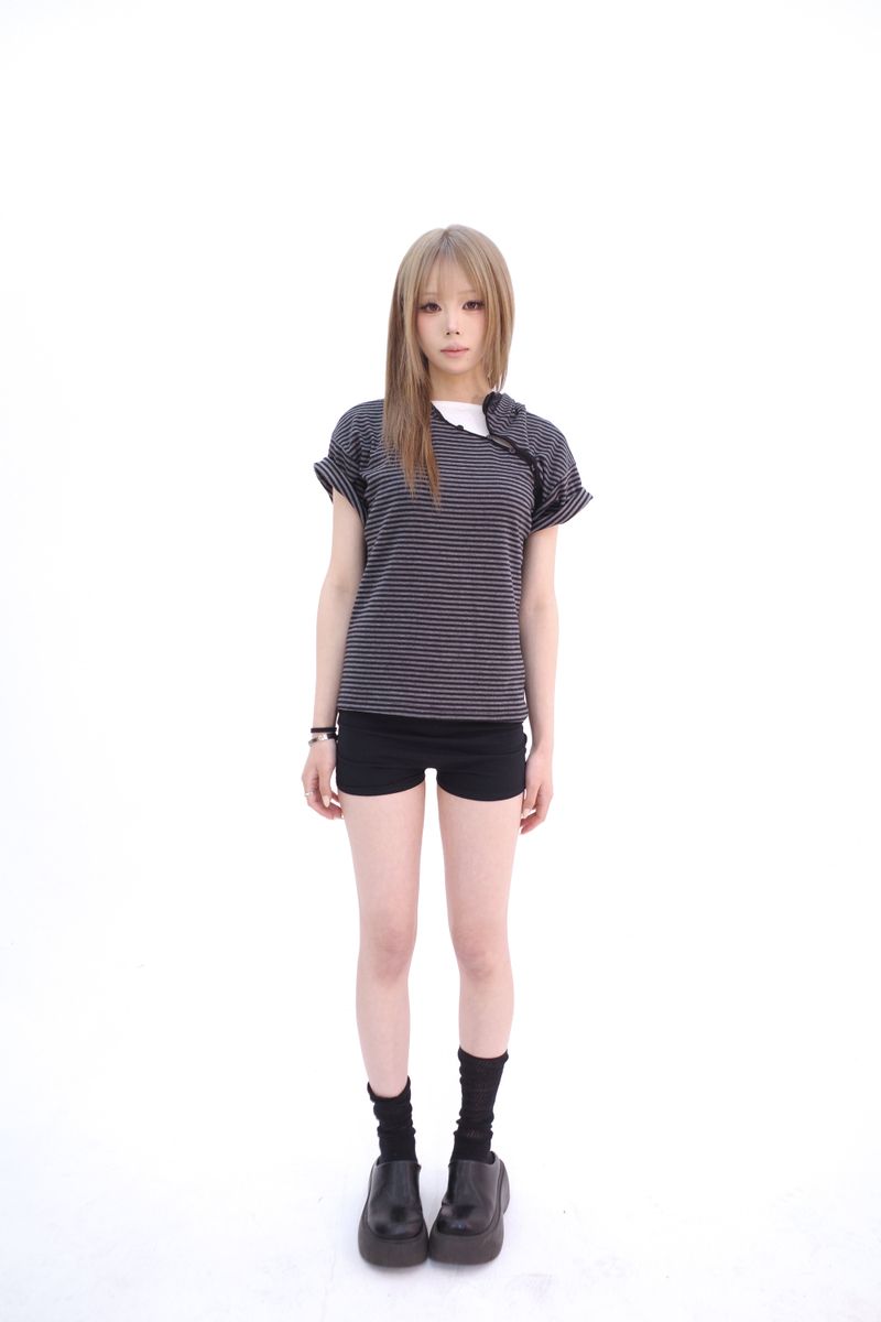 ピーナッツ ダンガラ フード付きTシャツ