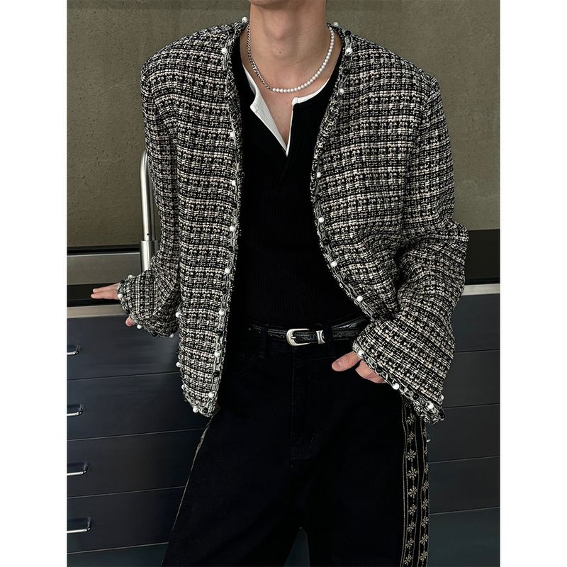[S/S] Black tweed jacket