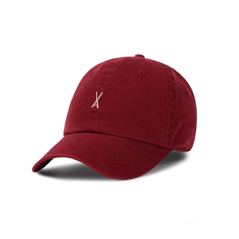 Varzar Logo Over Fit Chino Ball Cap wine