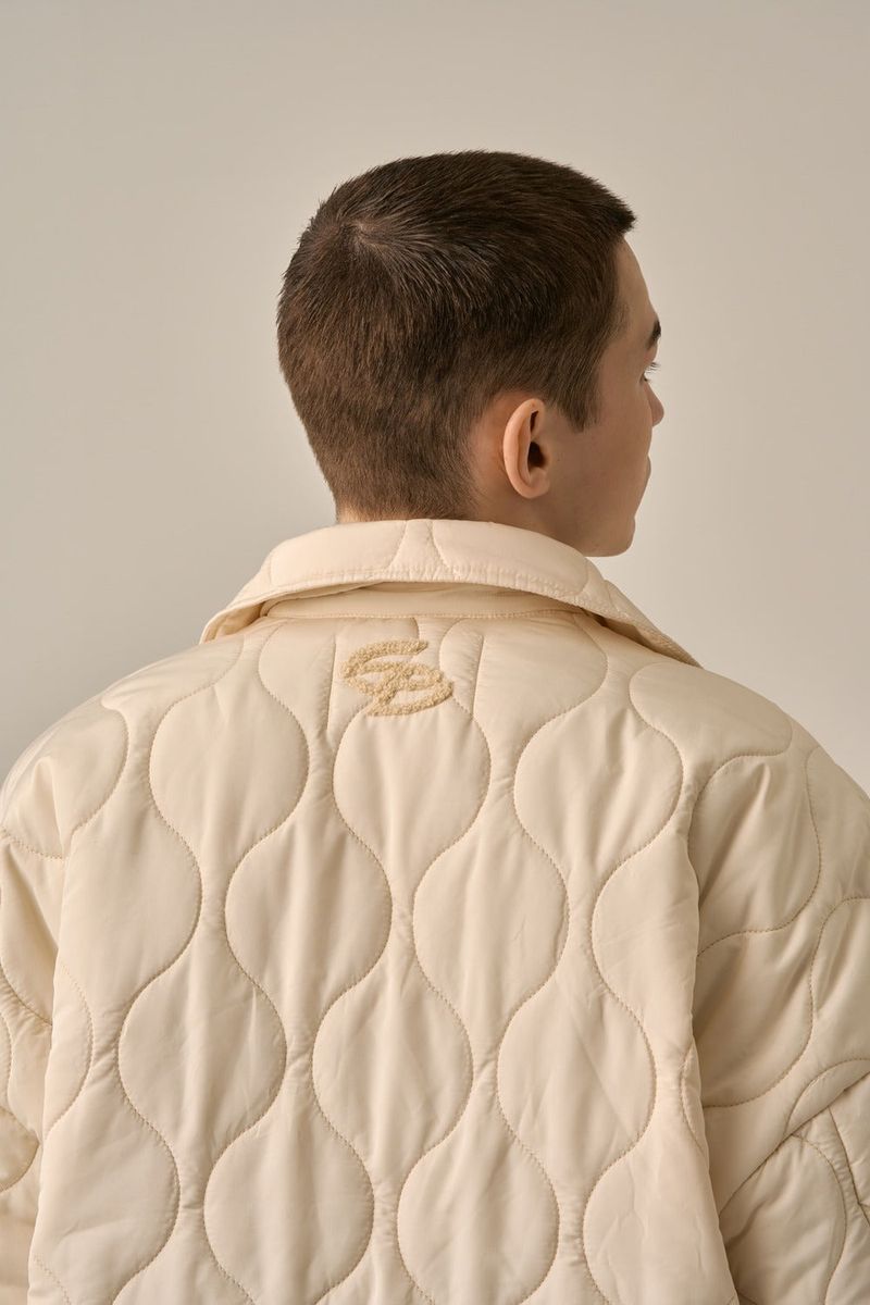 QUILTING SHIRT JACKET - IVORY