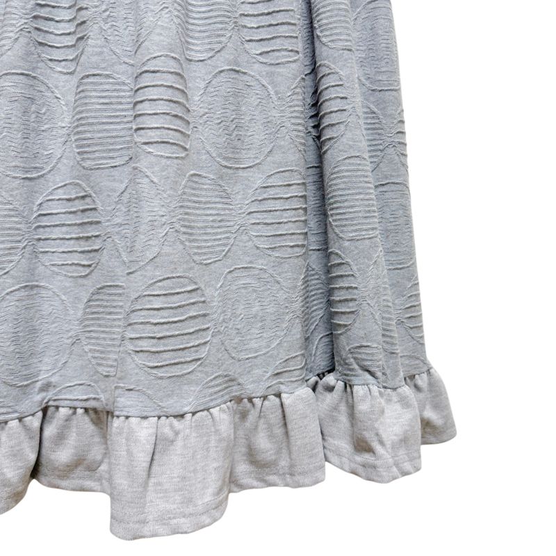 (2color) Line Dot Frill Skirt