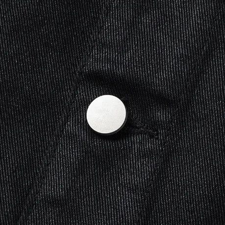 Kanto Coated Black Denim Trucker Jacket