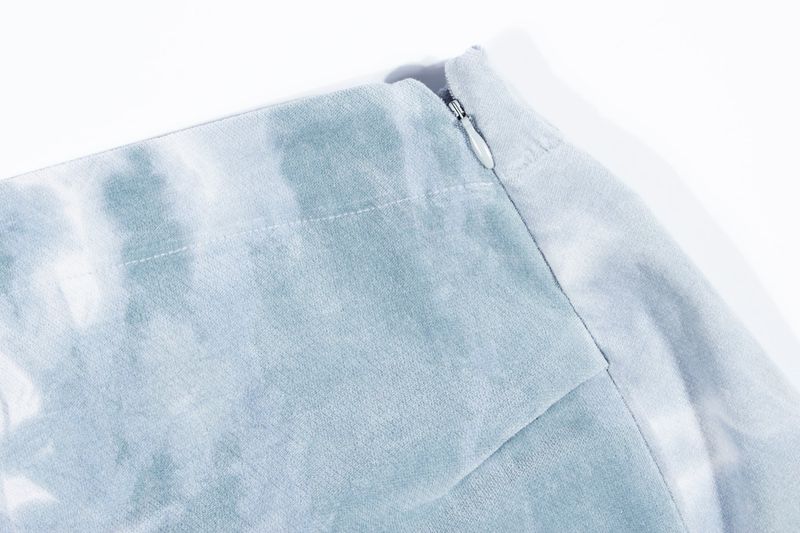 TIE-DYE DRAPING LONG SKIRT (White)