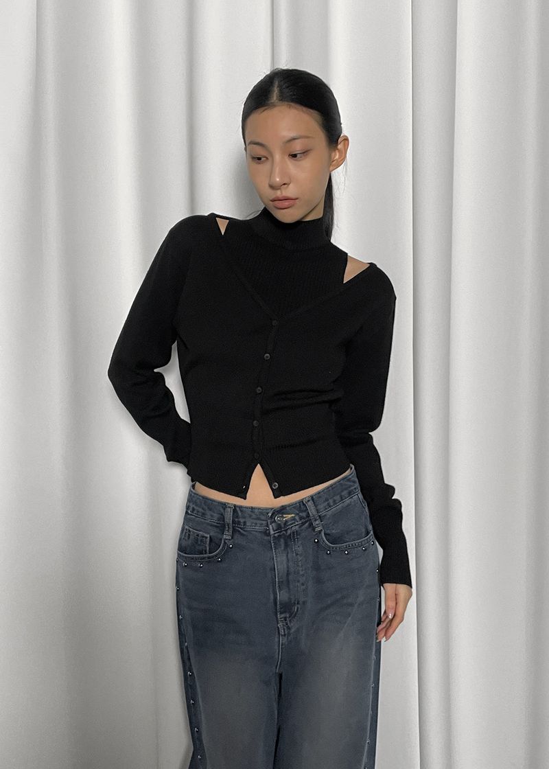 BLACKUP（ブラックアップ）の「[MADE] PET SET - Knitwear cardigan, turtleneck（Tops）」