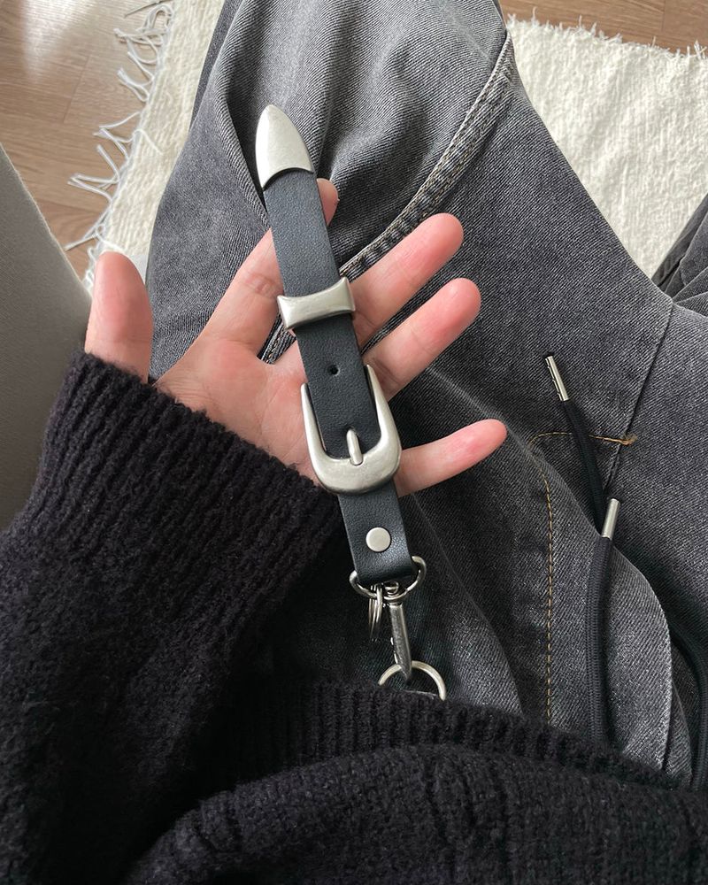 Leather Belt Keyring