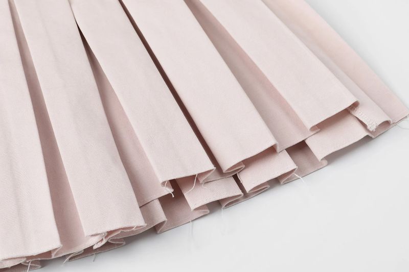 Button wrap skirt - pink