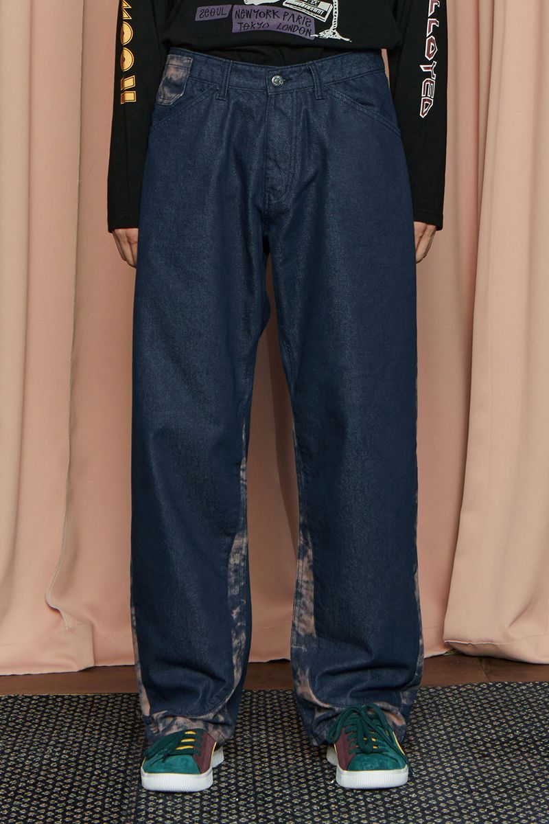 UNALLOYED(アナロイド)の「TIE-DYE BLOCK DENIM PANTS / INDIGO(Pants)」