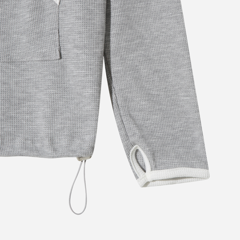 Gets High-neck Waffle Hoodie