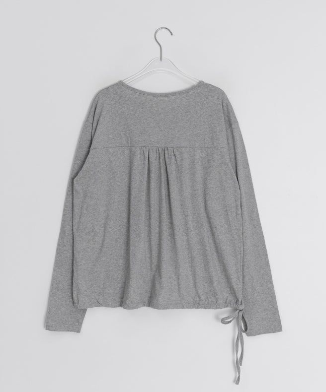 Raneehi Shirring Ribbon Long Sleeve Tee