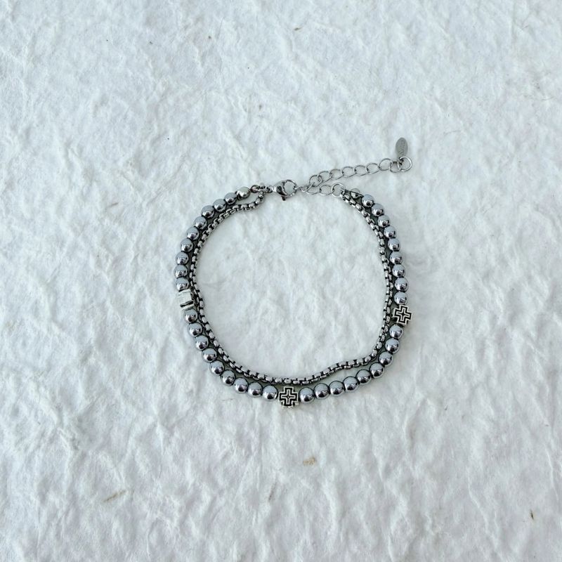 FADE MEET（フェードミート）の「Silver Bead Cross Bracelet（Accessories）」