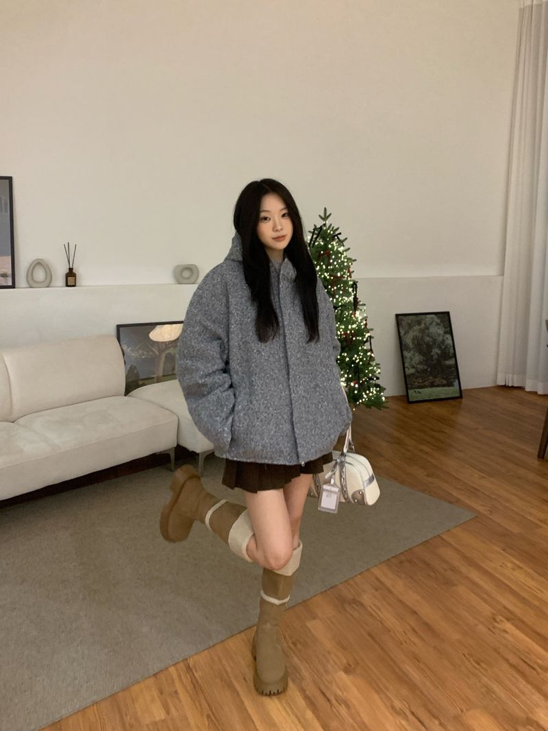 [UNISEX] from Mix Hood Coat Jacket
