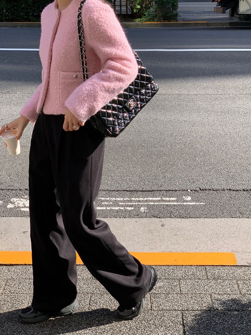 [MADE] [Wool Napping] Winter Warm Pintuck Wide Slacks
