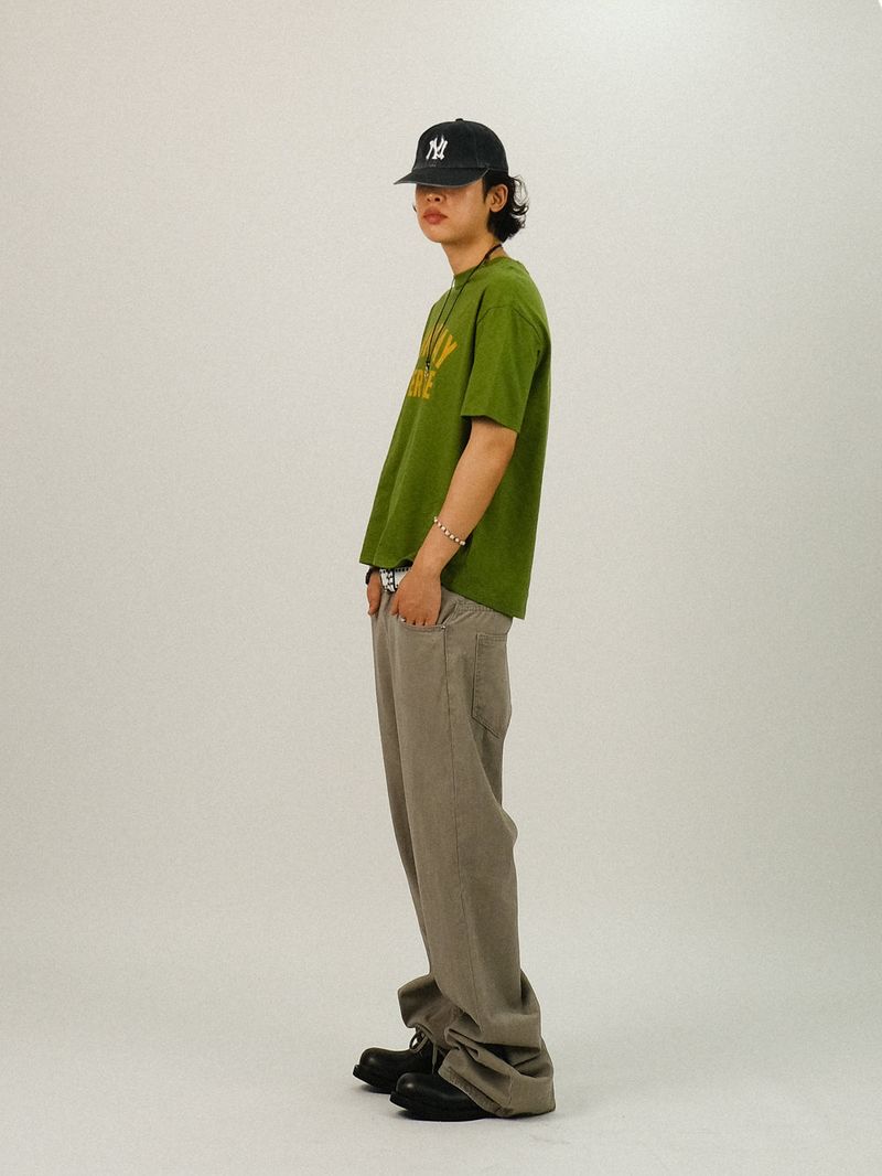 DE Cotton Semi-Wide Pants