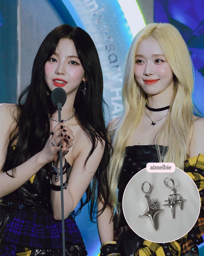  [Aespa Karina, IVE Gaeul Piercing] Sparkle Sparkle Huggies Piercing