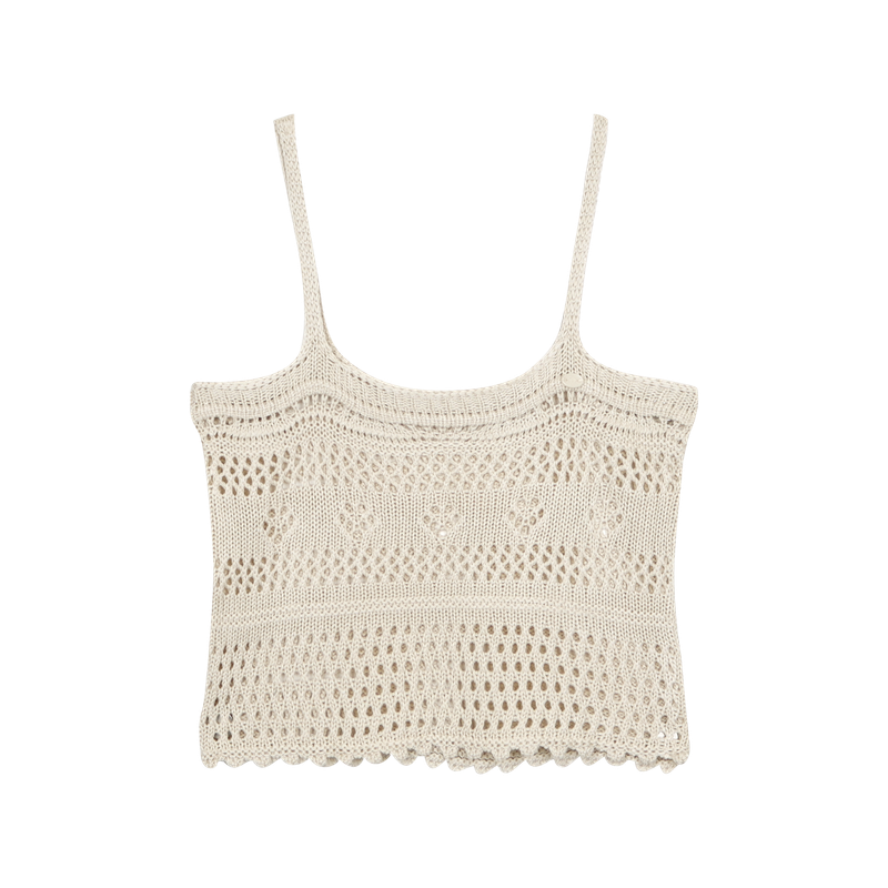 MORI BLOOM SCALLOP KNIT BUSTIER