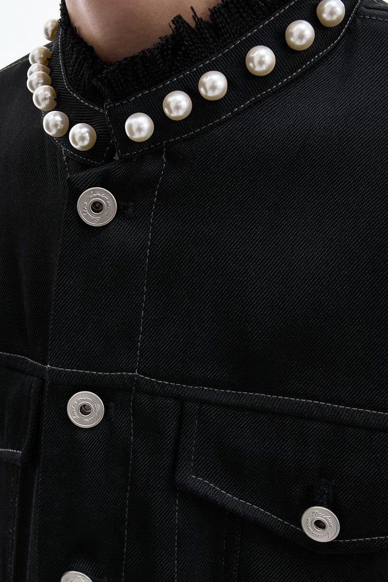 Pearl Trim Cropped Jacket