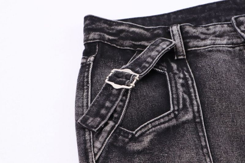 Cargo Pocket Flare Denim Jeans